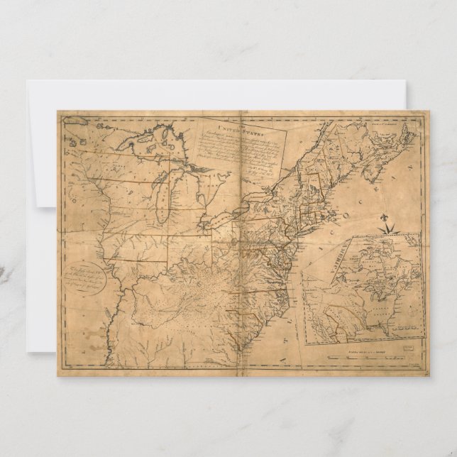 パリ条約に基づくアメリカ合衆国の地図 (正面)