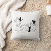 パリ猫 クッション (ブランケット)