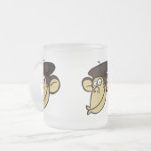 パリ猿 フロストグラスマグカップ (正面左)