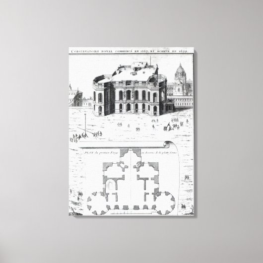 パリ王室の観測所， 1741 キャンバスプリント (正面)