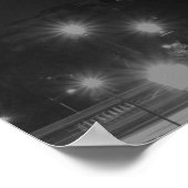 パリ白黒旅行ポスターエッフェルタワー ポスター (角)