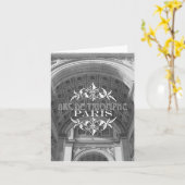パリ白黒旅行NotecardアークTriomphe カード (黄色い花)