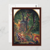 パリ礼拝堂のサンサルピスの壁画 ポストカード (正面/裏面)