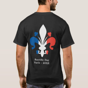 パリ祭のパリフランス14 Juilletのカスタムの文字 Tシャツ