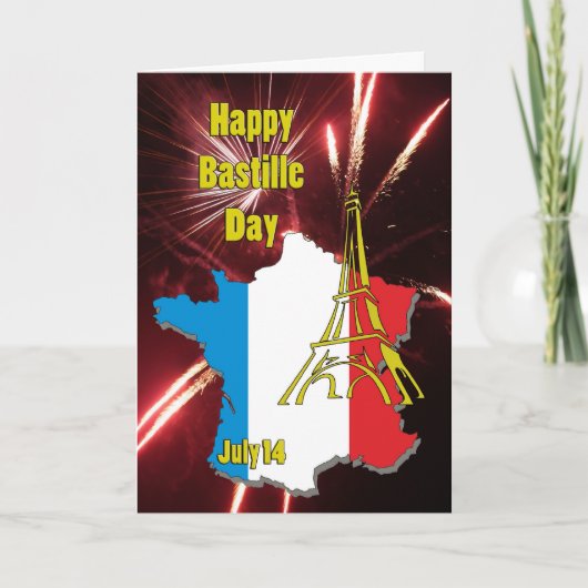 パリ祭7月14日 カード (正面)
