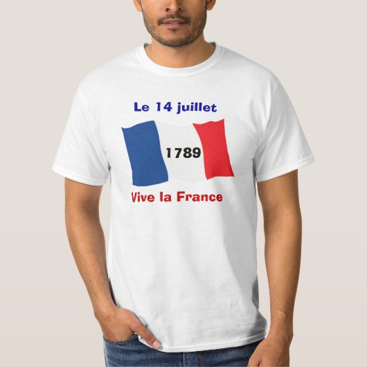 パリ祭、押しかけること7月14日、牢獄の Tシャツ (正面)