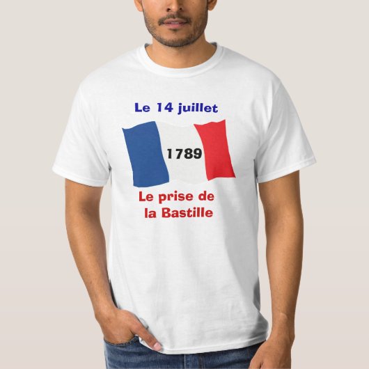パリ祭、押しかけること7月14日、牢獄の Tシャツ (正面)