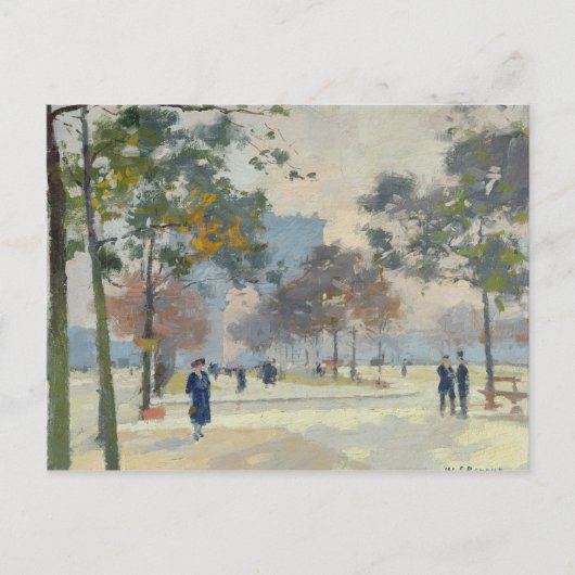 パリ秋の凱旋門 ポストカード (正面)