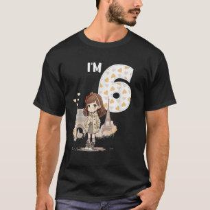 パリ第6誕生日ガールinパリ6年オールドマッチ tシャツ