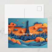 パリ紙クイリング旅行 ポストカード (正面/裏面)