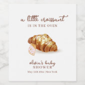パリ素朴ベーカリーペストリークロワッサンベビーシャワー ワインラベル (シングルラベル)