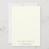 パリ結婚のミントエッフェルタワーブライダルシャワー 招待状 (裏面)