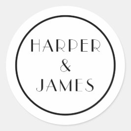 パリ結婚スタイルの封筒用シール ラウンドシール