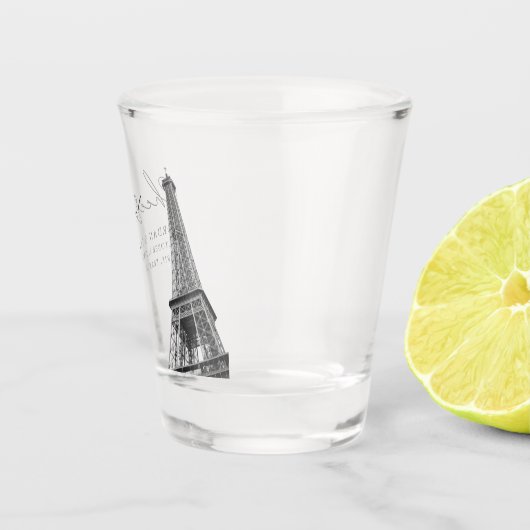 パリ結婚式の引き出物エッフェルタワーモダンショットグラス ショットグラス (右)