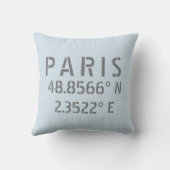 パリ緯度経度装飾用クッション クッション (裏面)