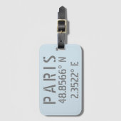パリ緯度経度 ラゲッジタグ (正面縦)