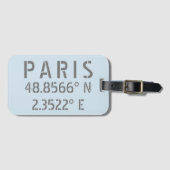 パリ緯度経度 ラゲッジタグ (正面横)