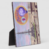 パリ航空絵画とエッフェルタワー、プードル、A フォトプラーク (側面)