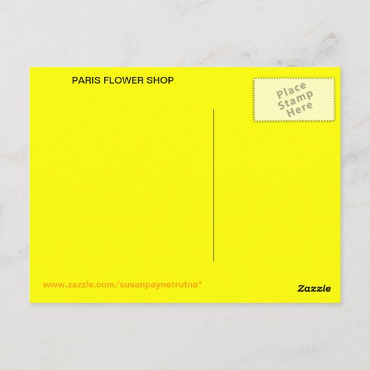パリ花屋 ポストカード (裏面)