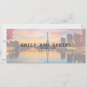 パリ行き先搭乗結婚パス 招待状 (裏面)