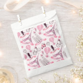 パリ誕生日シャワー結婚パーティーズピンク フェイバーバッグ (クリップ留めされた状態)
