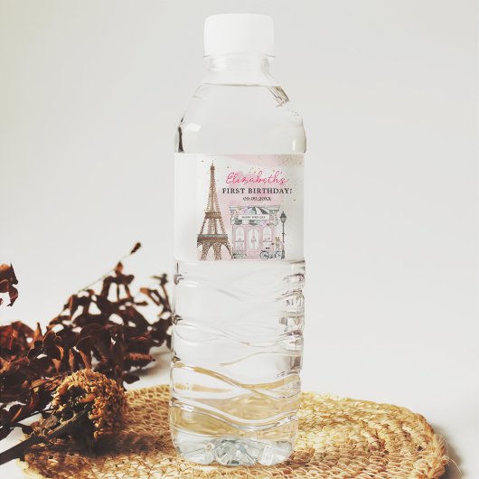 パリ誕生日パリジャンカフェティーパーティー誕生日 ペットボトルラベル