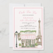 パリ誕生日パリジャンカフェ 招待状 (正面)