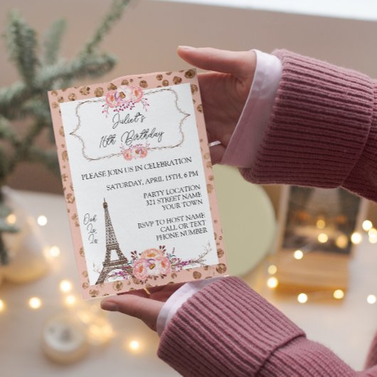 パリ誕生日招待状 招待状