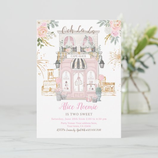 パリ誕生日 招待状 (スタンド正面)