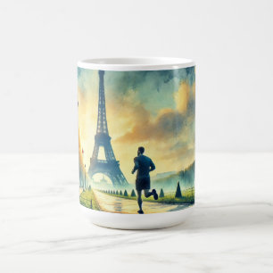 パリ走フランスエッフェルタワー コーヒーマグカップ