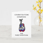 パリ走マラソンおめでとう カード (黄色い花)