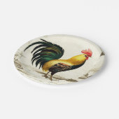 パリ農園の雄鶏任意の目的パーティープレート ペーパープレート (アングル)