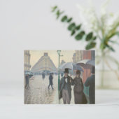 パリ通りインレイニーウェザー ポストカード (スタンド正面)