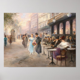 パリ通りオールドアート ポスター