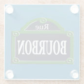 パリ通りサインリュブルボンランチョンマットカットボア ガラスコースター (裏面)