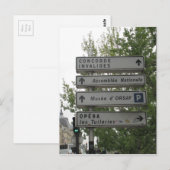 パリ通りサイン（フランス） ポストカード (正面/裏面)