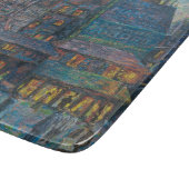 パリ通りライトアップフランスのナイトアート カッティングボード (角)