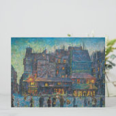パリ通りライトアップフランスのナイトアート カード (スタンド正面)
