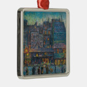 パリ通りライトアップフランスのナイトアート メタルオーナメント (右)