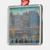 パリ通りライトアップフランスのナイトアート メタルオーナメント (左)