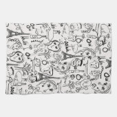 パリ通りライフシーンキッチンティータオル キッチンタオル (横)