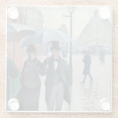 パリ通りレインデイバイグスターブカイルボッテ ガラスコースター (裏面)