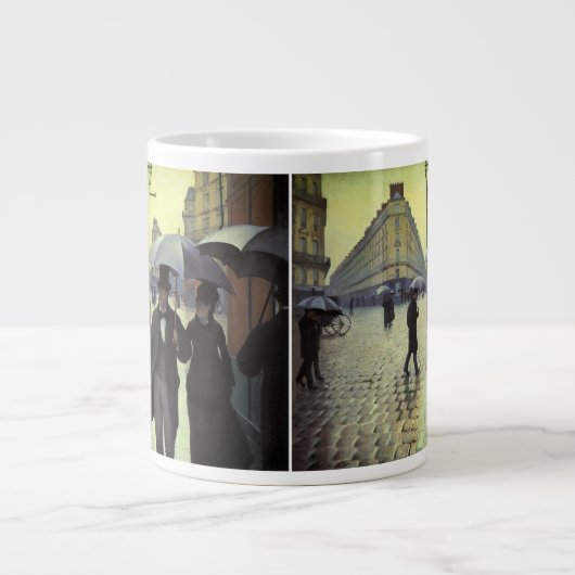 パリ通りレインデイバイグスターブカイルボッテ ジャンボコーヒーマグカップ (正面)