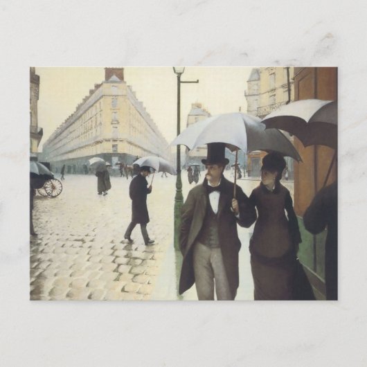 パリ通りレインデイ ポストカード (正面)
