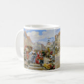 パリ通り絵を描のマグカップ コーヒーマグカップ (正面左)