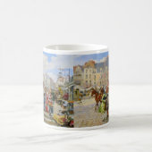 パリ通り絵を描のマグカップ コーヒーマグカップ (中央)