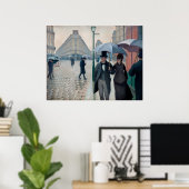 パリ通り雨の日(1877) ポスター (ホームオフィス)