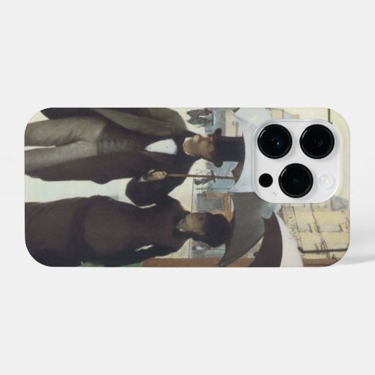 パリ通り雨日 iPhoneケース (裏面横)