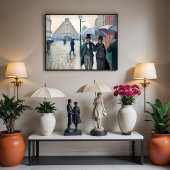 パリ通り;雨の日バイグスタヴカイルボッテ ポスター