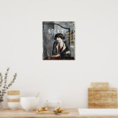 パリ郊外のジャゼプスグロスヴァルド ポスター (キッチン)